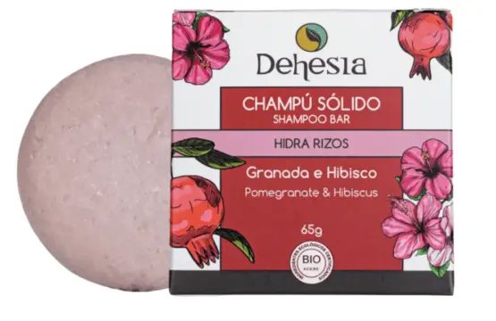 Dehesia Champú Sólido BIO Hidra Rizos con Granada e Hibisco 65g